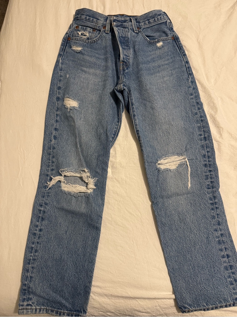 Levi's Light Blue Women's Boot Cut Ripped Jeans